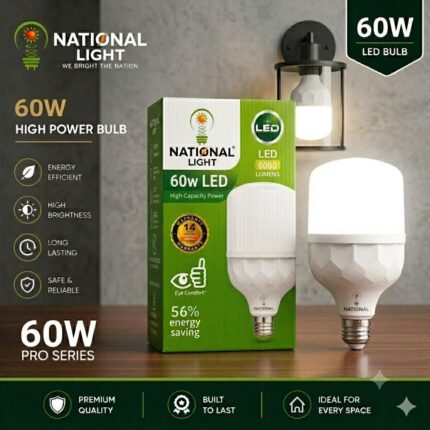 National Light 60W High Power LED Bulb