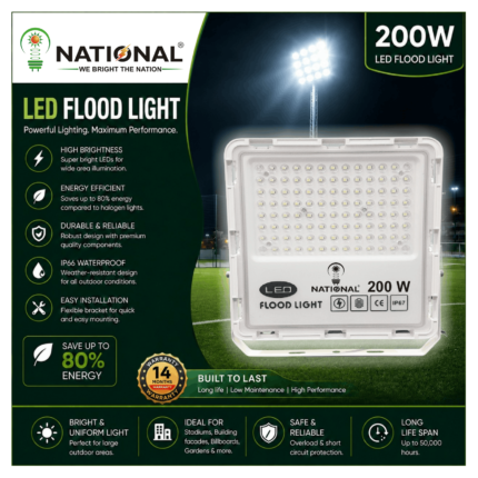 National Light LED Flood Light 200W